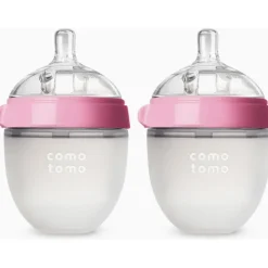 Comotomo Bottles - Double Pack, Pink 5 oz