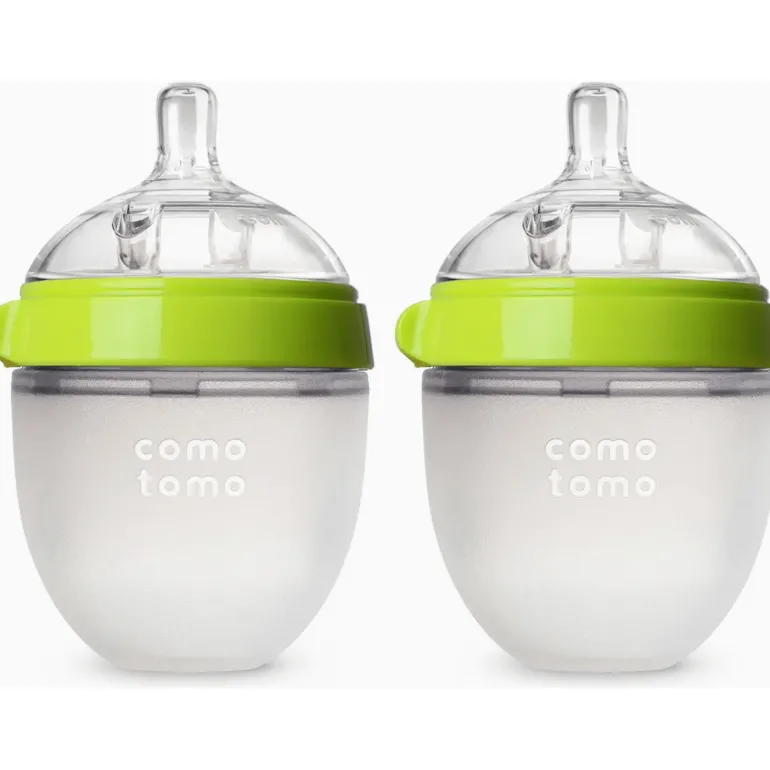 Comotomo Bottles - Double Pack, Green 5 oz