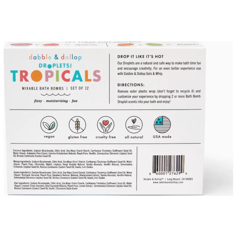 Dabble & Dollop Natural Bath Bombs Tropical