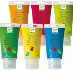 Djeco 6 Finger Paint Tubes - Classic