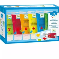 Djeco 6 Finger Paint Tubes - Classic