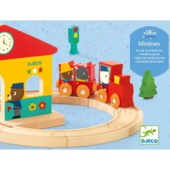 Djeco Minitrain Wooden Train Set