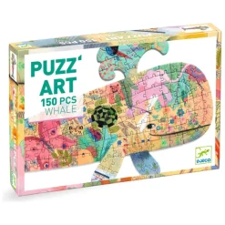 Djeco Puzz'Art 150 Piece Whale Shaped Jigsaw Puzzle