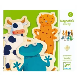 Djeco Wood Magnetics - Crazy Animal Mix & Match