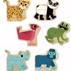 Djeco Wood Magnetics -Mixanimo Mix & Match Animals