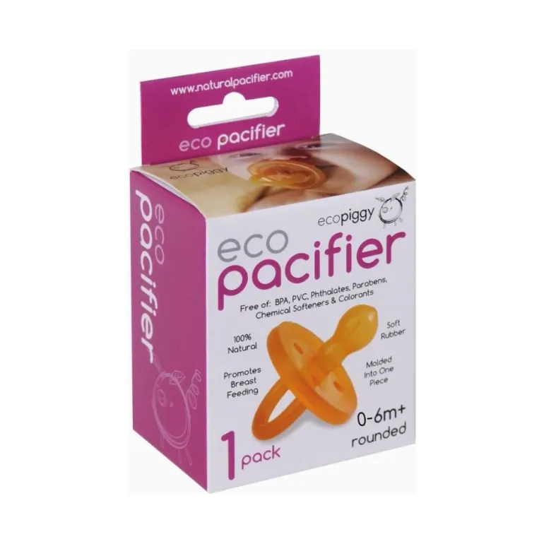 Ecopiggy Natural Rubber Pacifier - Round Ecopacifier