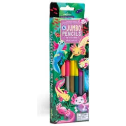 eeBoo Axolotl 6 Jumbo Double-Sided Pencils