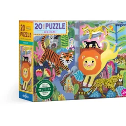 eeBoo Big Cats Big Puzzle 20pc