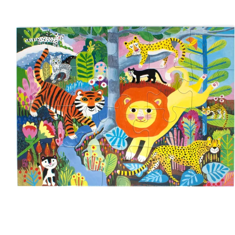 eeBoo Big Cats Big Puzzle 20pc