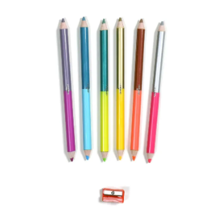 eeBoo Butterfly 6 Jumbo Double-Sided Pencils