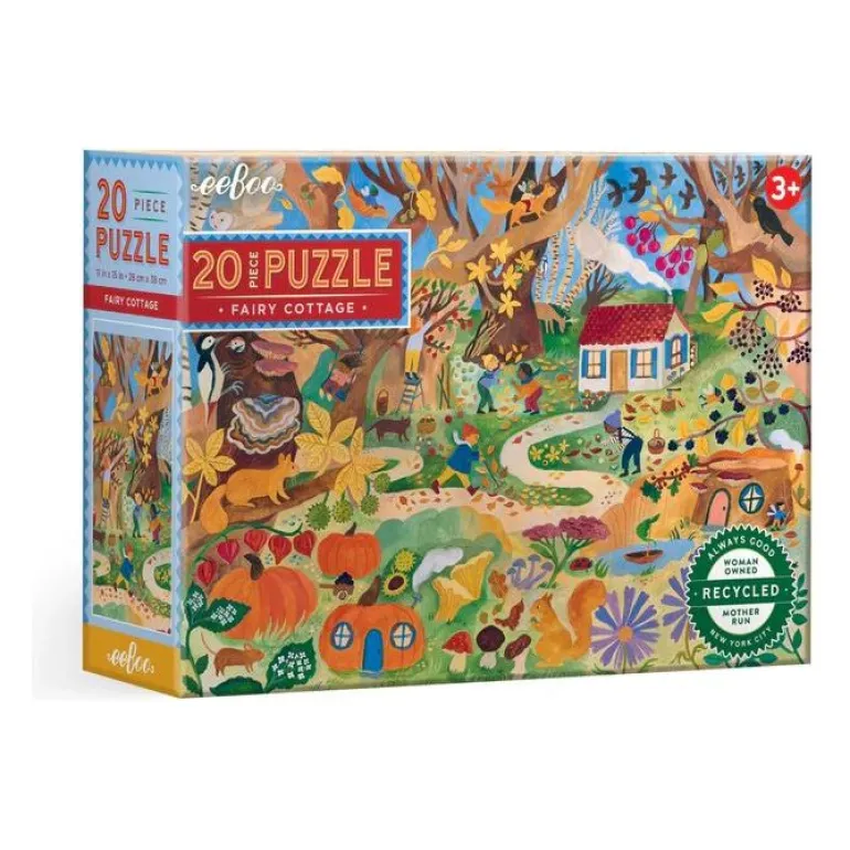 eeBoo Fairy Cottage 20 Piece Puzzle