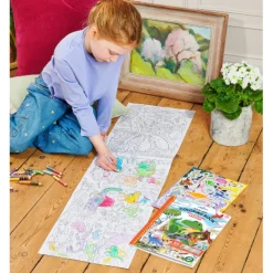 eeBoo Fold-Out Coloring Book - Dinosaurs Abound