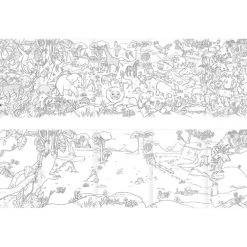 eeBoo Fold-Out Coloring Book - Wild Things