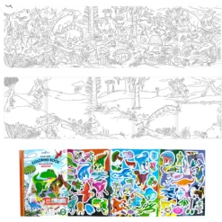 eeBoo Fold-Out Coloring Book - Dinosaurs Abound