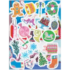 eeBoo Holiday In The Woods Shiny Stickers