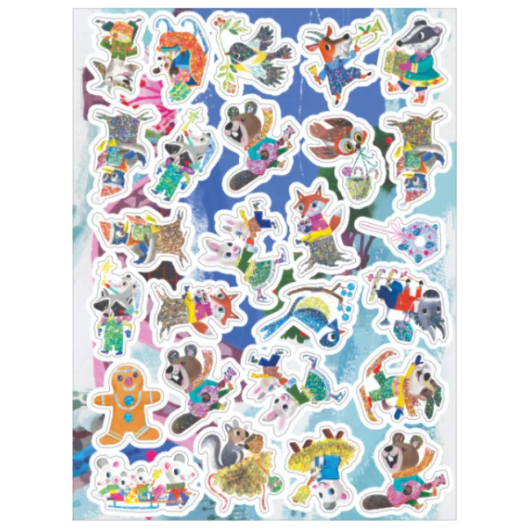 eeBoo Holiday In The Woods Shiny Stickers