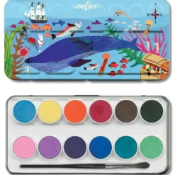 eeBoo In The Sea 12 Watercolors