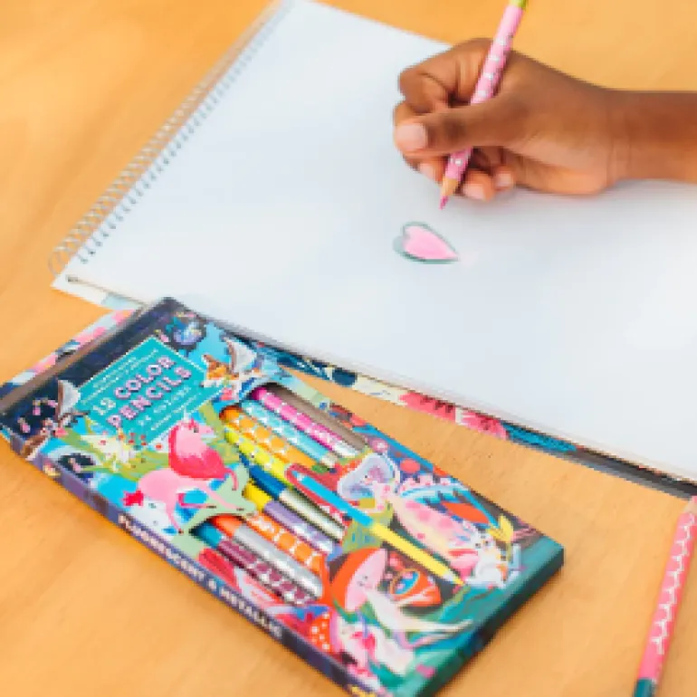 eeBoo Magical Creatures 12 Double Sided Pencils