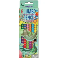 eeBoo Otters At Play 6 Jumbo Double Pencils
