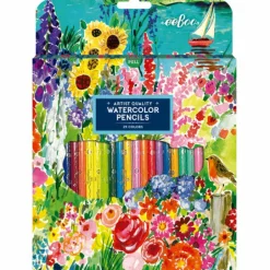 eeBoo Seaside Garden 24 Watercolor Pencils