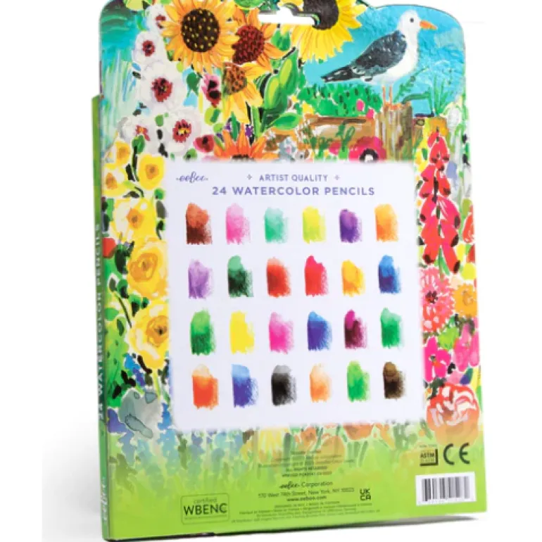 eeBoo Seaside Garden 24 Watercolor Pencils