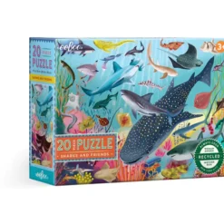 eeBoo Sharks & Friends Big Puzzle 20pc