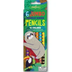 eeBoo Sloth 6 Jumbo Double Pencils