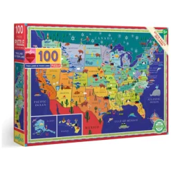 eeboo This Land is Your Land 100 Piece Puzzle