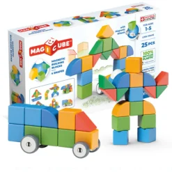 GeoMag Magicube Shapes Recycled Building Blocks- 25 pcs