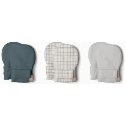 Goumi Stay On 3-Pack Baby Mitts 0-3M