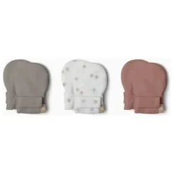 Goumi Stay On 3-Pack Baby Mitts 0-3M
