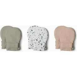 Goumi Stay On 3-Pack Baby Mitts 0-3M