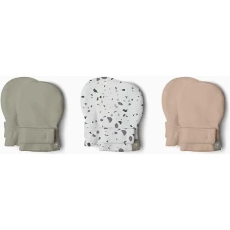 Goumi Stay On 3-Pack Baby Mitts 0-3M