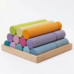 Grimm's Large Building Rollers Pastel