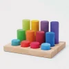 Grimm's Stacking Game Small Rollers Rainbow