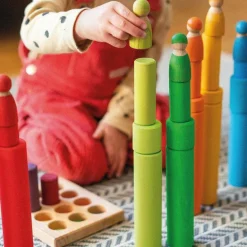 Grimm's Stacking Game Small Rollers Rainbow