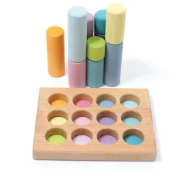 Grimm's Stacking Game Small Rollers Pastel