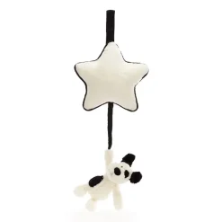Jellycat Bashful Black and Cream Puppy Musical Pull