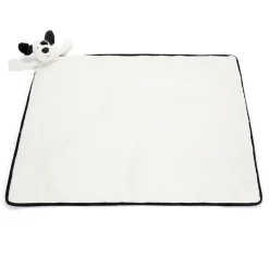 Jellycat Bashful Black and Cream Puppy Blankie
