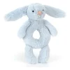 Jellycat Bashful Blue Bunny Ring Rattle