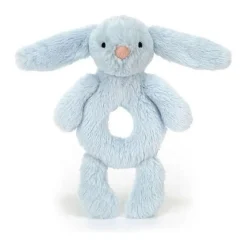 Jellycat Bashful Blue Bunny Ring Rattle