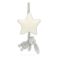 Jellycat Bashful Grey Bunny Musical Pull