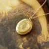 Kindred Objects- Vintage Large Oval Locket Necklace