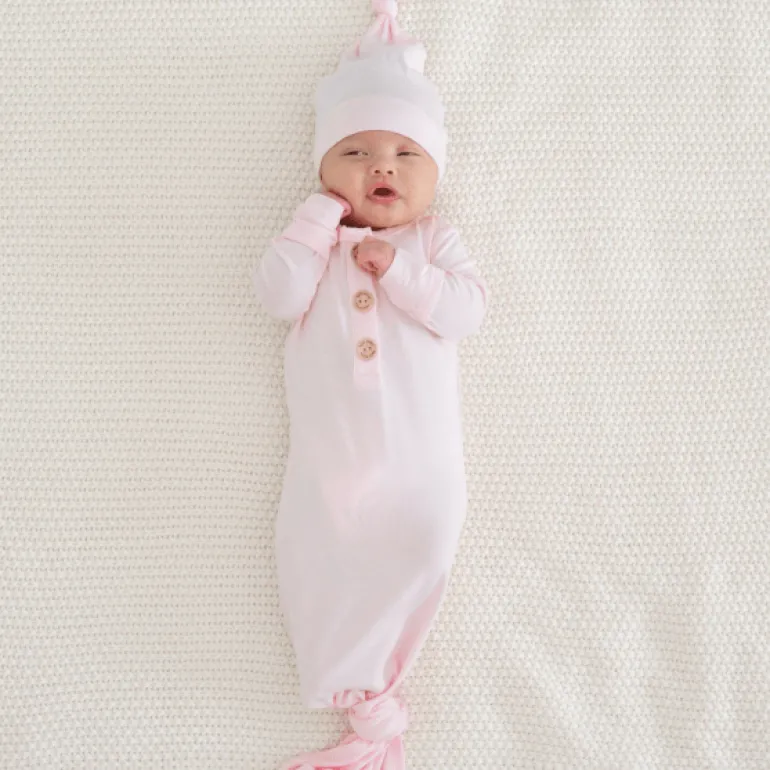 Kyte Baby Knotted Gown with Hat Set