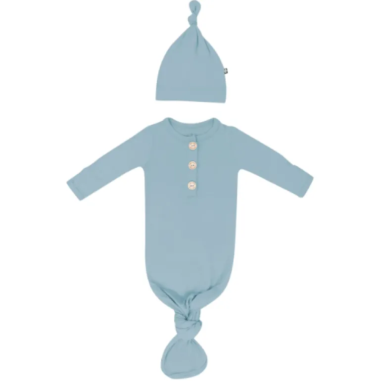 Kyte Baby Knotted Gown with Hat Set