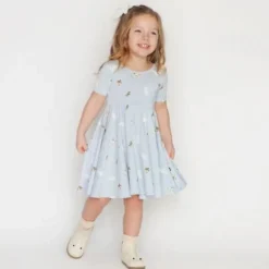 Kyte Twirl Dress Ice Rabbit
