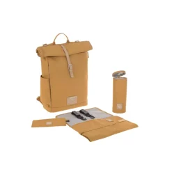 Lassig Rolltop Diaper Backpack- Curry