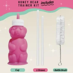 Legendairy Honey Bear Straw Cup Raspberry Sorbet