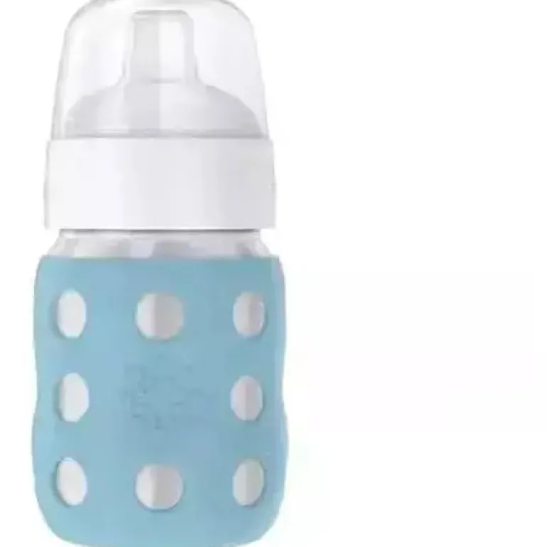 Lifefactory 8oz Stainless Steel Baby Bottle with Soft Silicone Sippy Spout