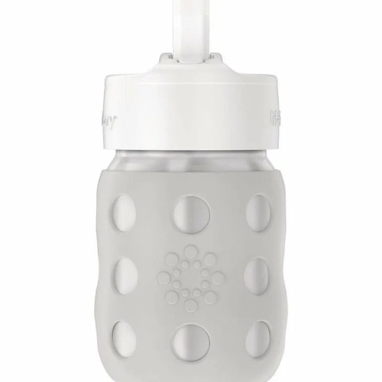 Lifefactory 8oz Stainless Steel Baby Bottle with Pivot Straw Cap